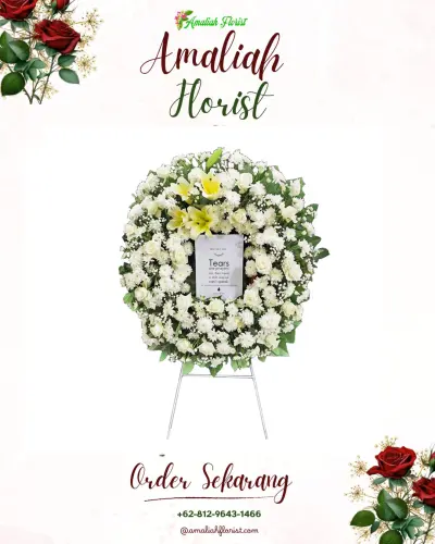 Krans Bunga Duka Cita di Darmasari